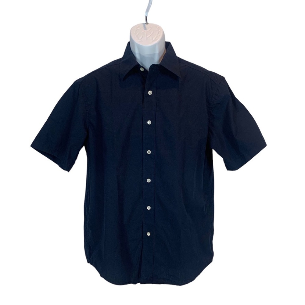 Pennington & Bailes Short Sleeve Button Up Men's Shirt - Navy Blue